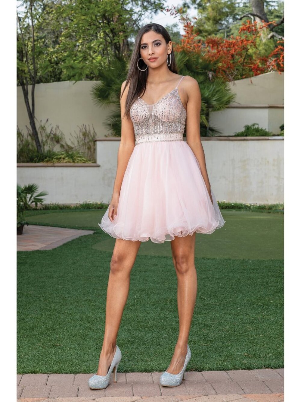 NEW ROSE-GOLD Evening Gown Floor Length Formal Elegant Stunning 3313